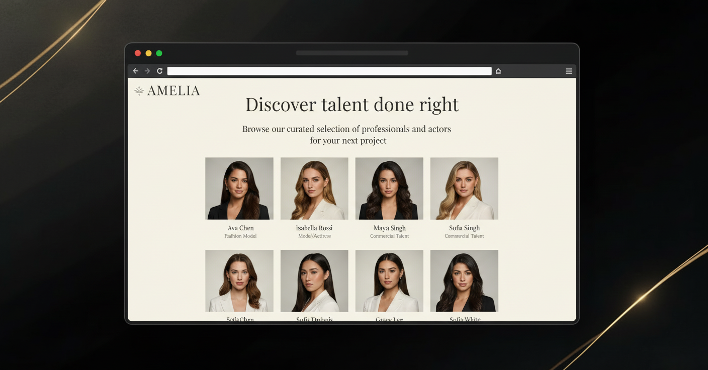 AMELIA - Premium Talent Directory | Australia's Top Models